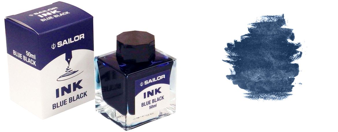 Sailor Basic Ink Blue Black - Inchiostro stilografico boccetta da 50 ml
