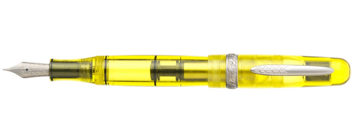 Stipula Etruria Rainbow Penna Stilografica a Pistone - Translucido Giallo