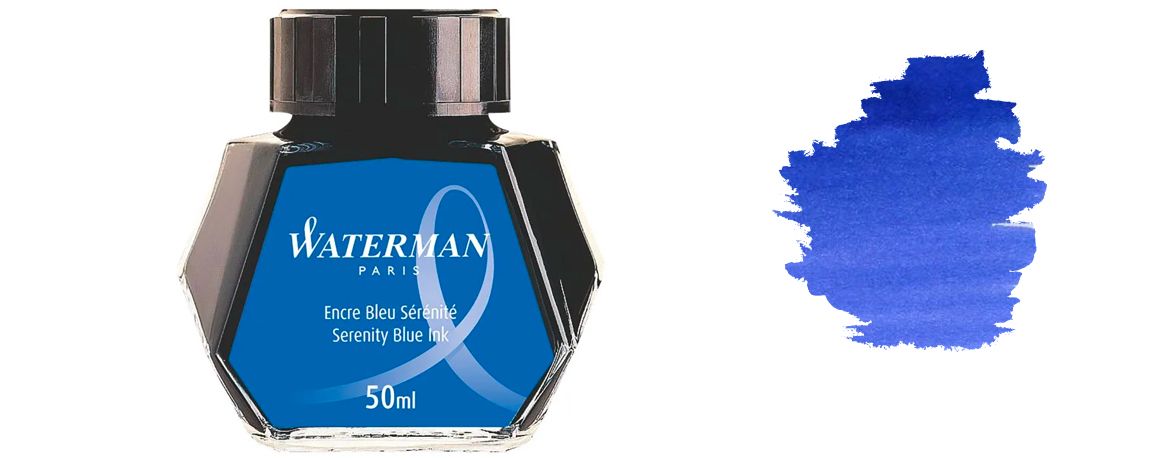 Waterman Inchiostro per stilografica - Flacone 50 ml - Serenity Blu