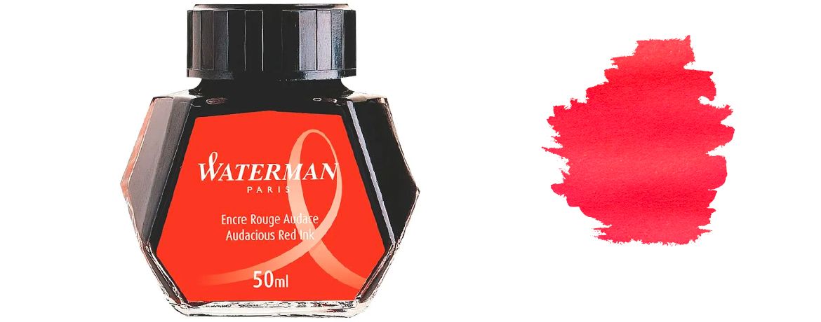 Waterman Inchiostro per stilografica - Flacone 50 ml - Audacious red