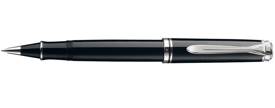 nero intenso laccato con finiture oro 1931411 punta fine e refill di inchiostro nero PARKER Premier penna roller 