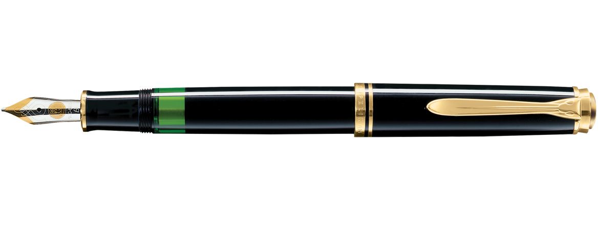 Pelikan M 400 Penna stilografica Souveraen 400 pennino EF in oro bicolore 