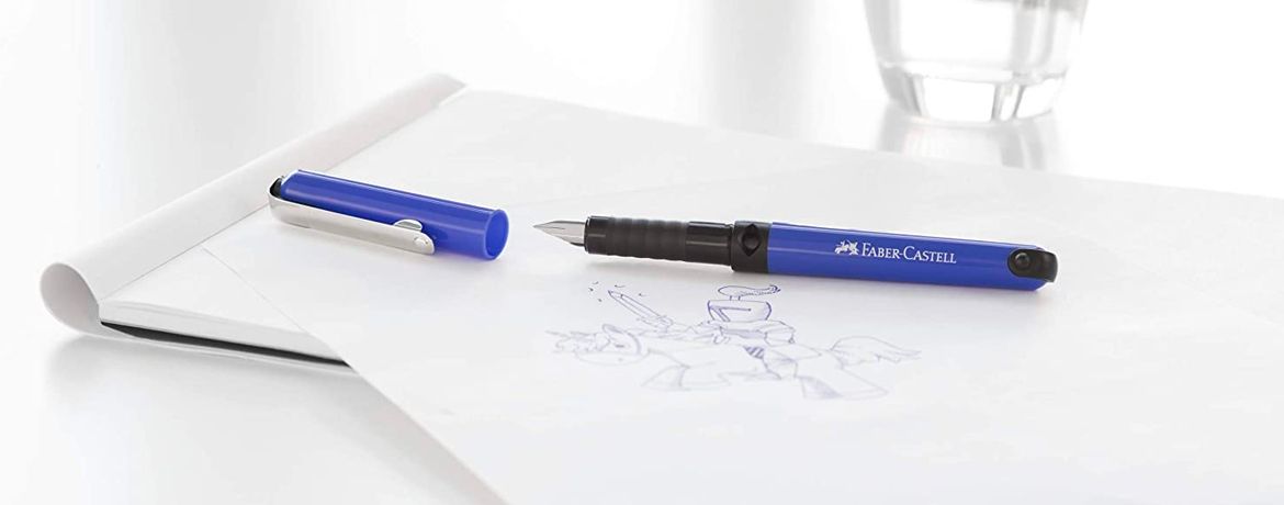 Set penna stilografica calligrafica per scuola steineriana - Blu