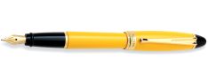 Aurora Ipsilon Resin Penna Stilografica in resina gialla - Finiture dorate