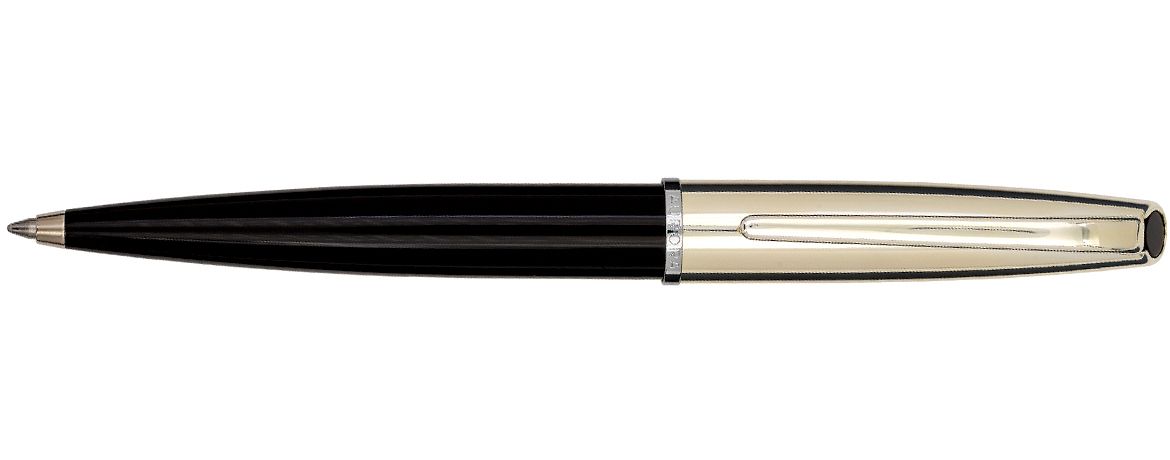 Aurora Style Metal Penna a Sfera corpo in resina nero - Cappuccio argentato