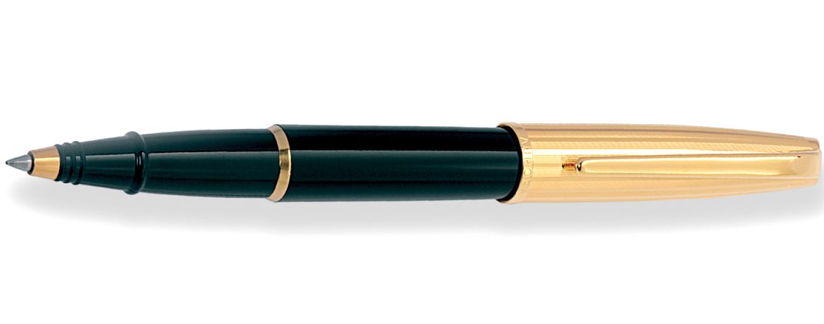 Aurora Style Metal Penna Roller corpo in resina nero - Cappuccio dorato