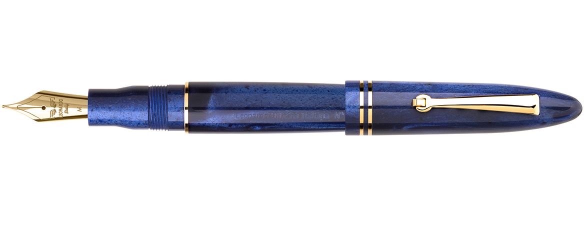 Leonardo Furore - Penna Stilografica Colore Blu Galassia - Pennino in Acciaio