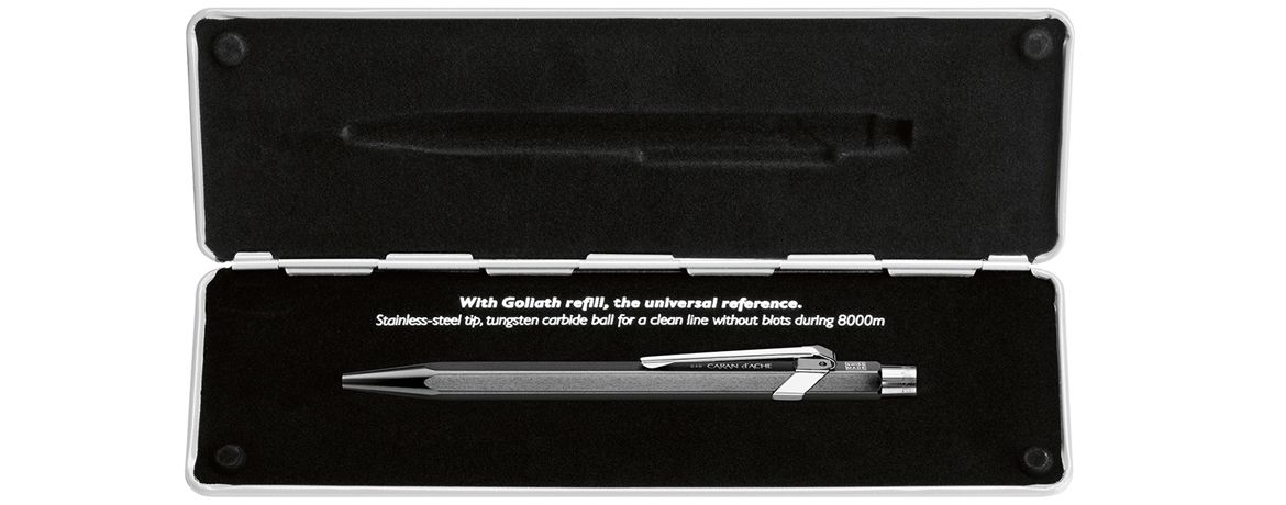Caran d'Ache 849 Metal-X Line - Penna a Sfera in alluminio - Nero