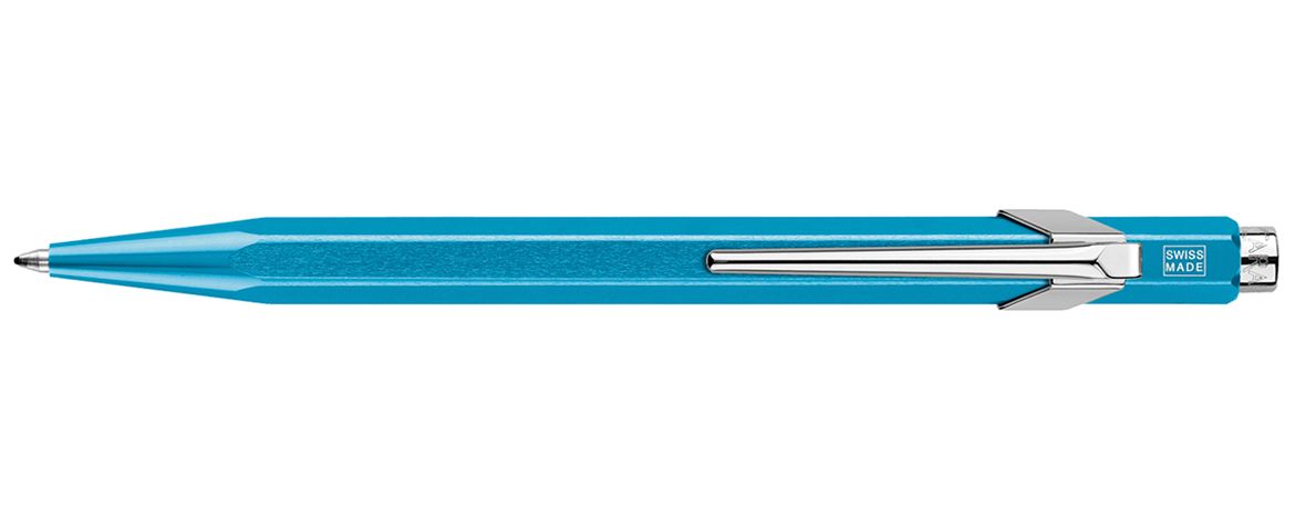 Caran d'Ache 849 Metal-X Line - Penna a Sfera in alluminio - Turchese