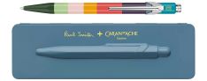 Caran d'Ache 849 Paul Smith Edition - Penna a Sfera in alluminio - Custodia Petrol Blue
