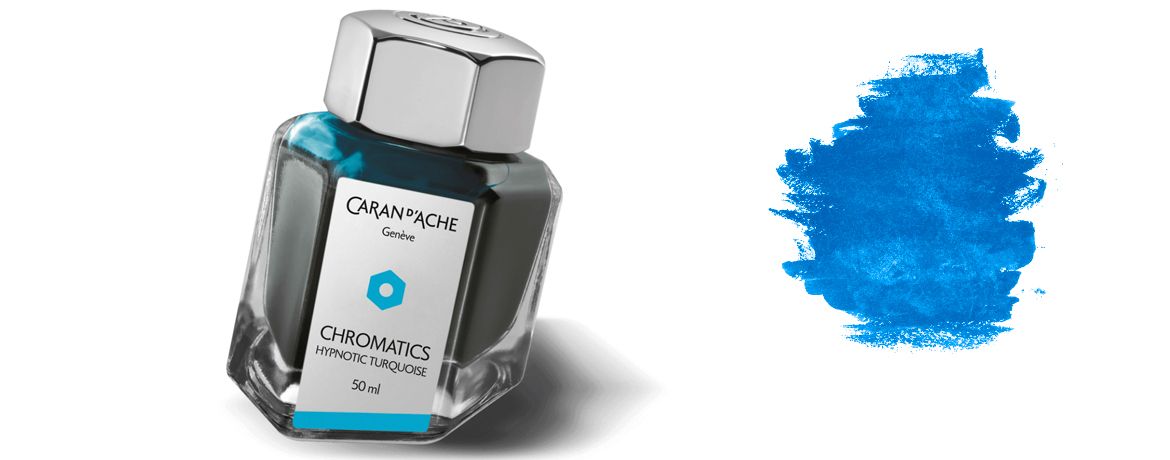 Caran d'Ache Hypnotic Turquoise Chromatics Flacone 50 ml - Inchiostro