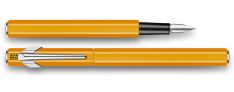 Caran d'Ache 849 Fluo Line - Penna Stilografica in alluminio - Arancione Fosforescente