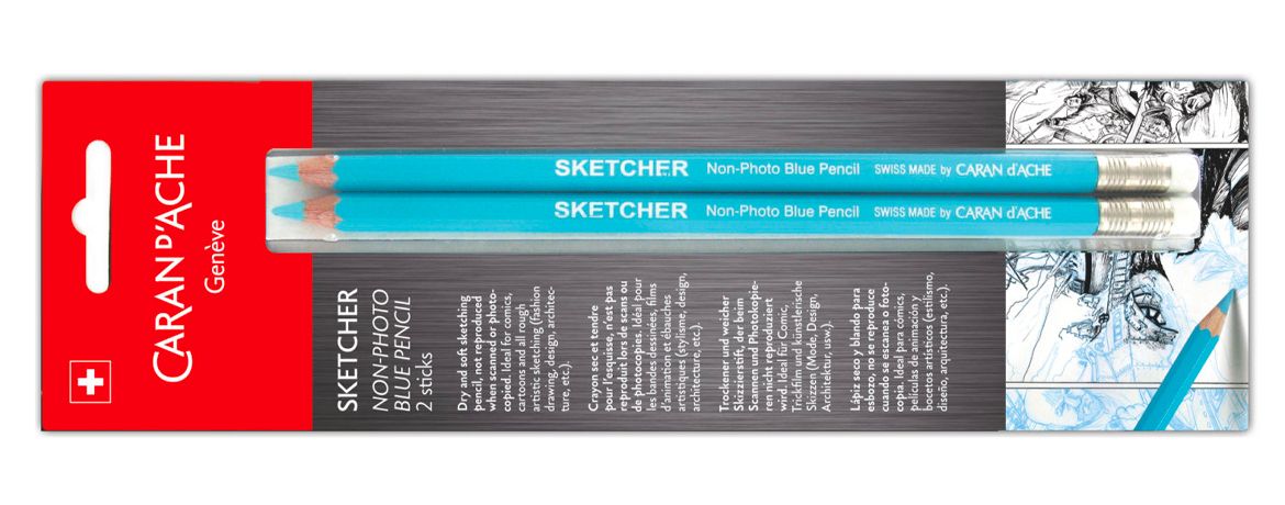 Caran d'Ache Sketcher Non-Photo Blue Pencil - Matita per schizzi - Azzurra