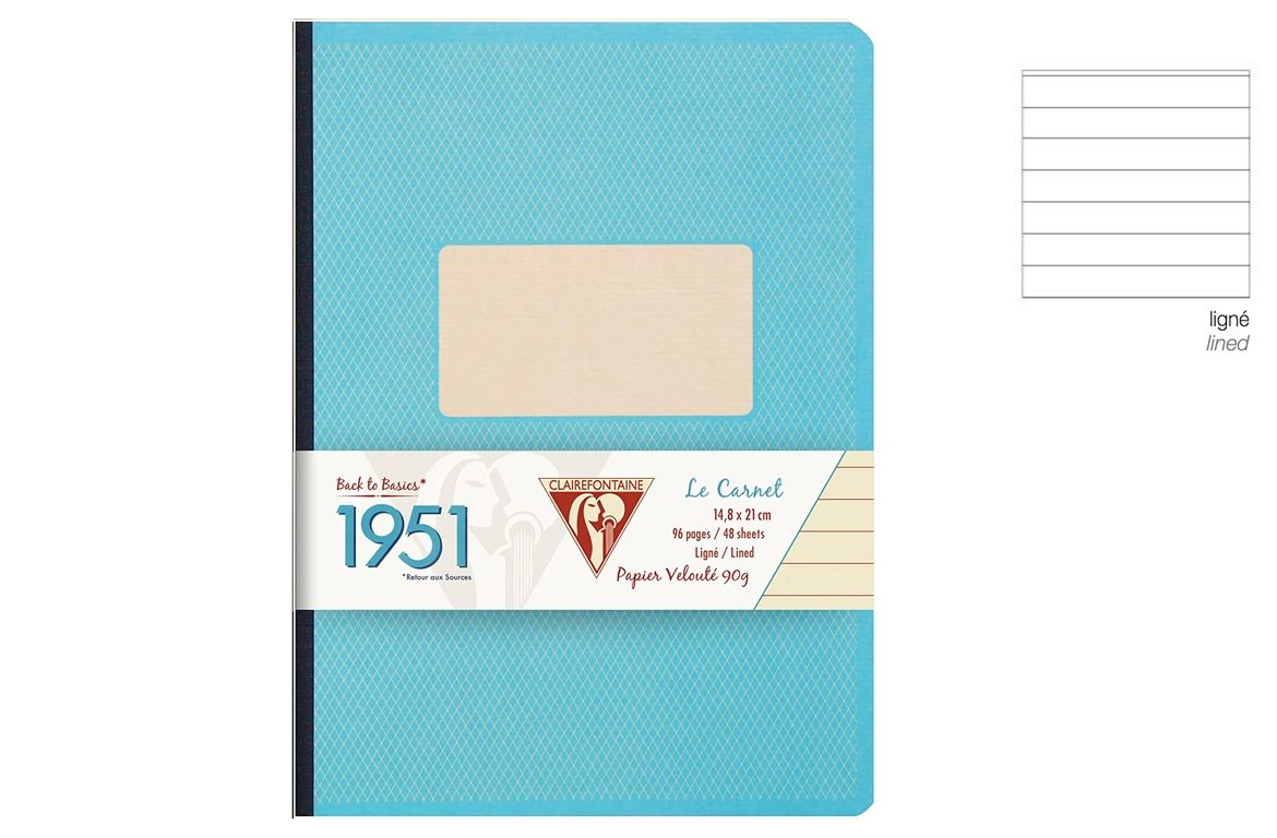 Clairefontaine 1951 Quaderno Brossurato - Rigo - Colore Turchese