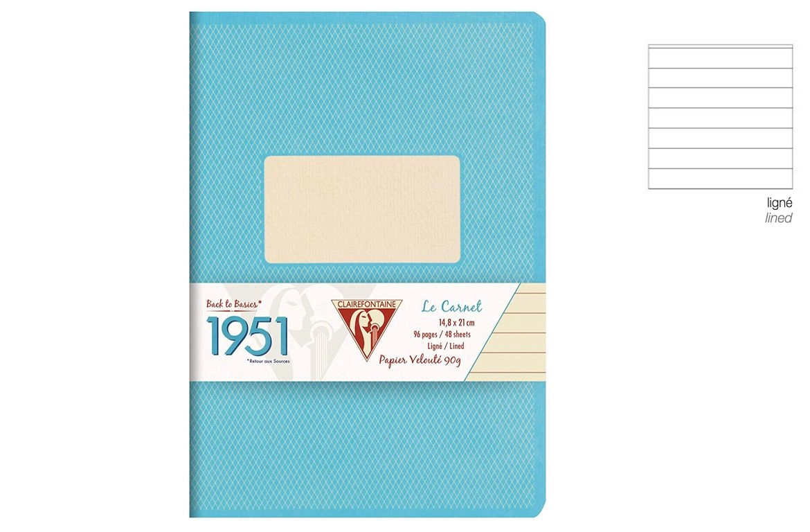 Clairefontaine 1951 Quaderno Spillato - Rigo - Colore Turchese
