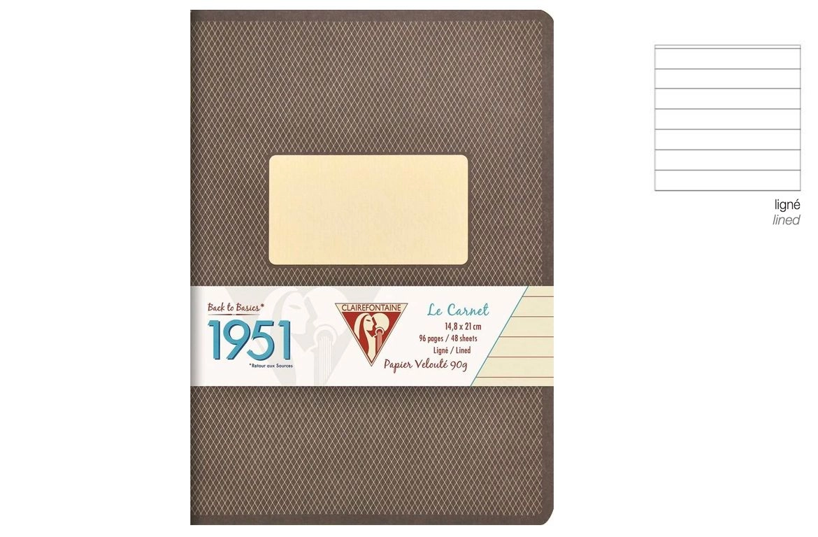 Clairefontaine 1951 Quaderno Spillato - Rigo - Colore Nero