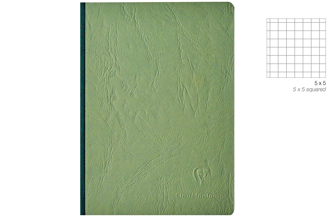 Clairefontaine Age Bag - Quadretto - Quaderno Brossurato Alto Spessore - Verde