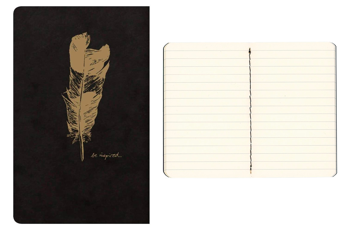 Clairefontaine Flying Spirit Quaderno Cucito 7,5 x 12 cm - Rigo - Nero