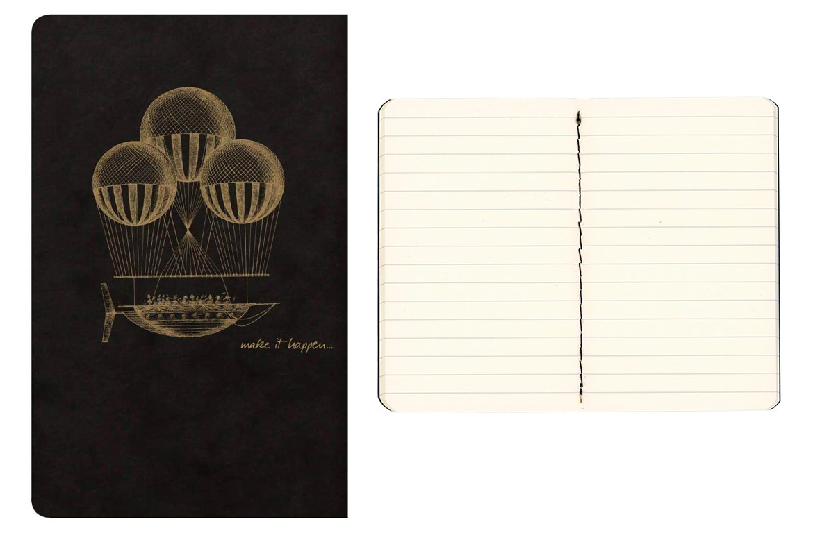 Clairefontaine Flying Spirit Quaderno Cucito 7,5 x 12 cm - Rigo - Nero
