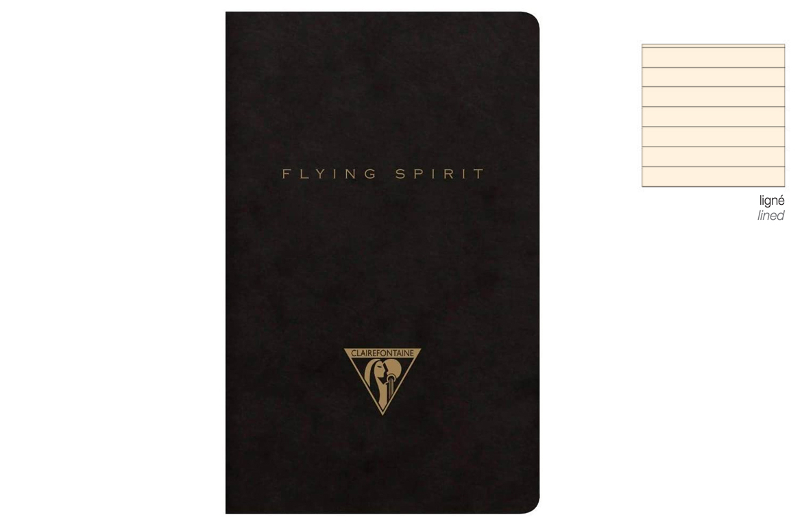 Clairefontaine Flying Spirit Quaderno Cucito 7,5 x 12 cm - Rigo - Nero
