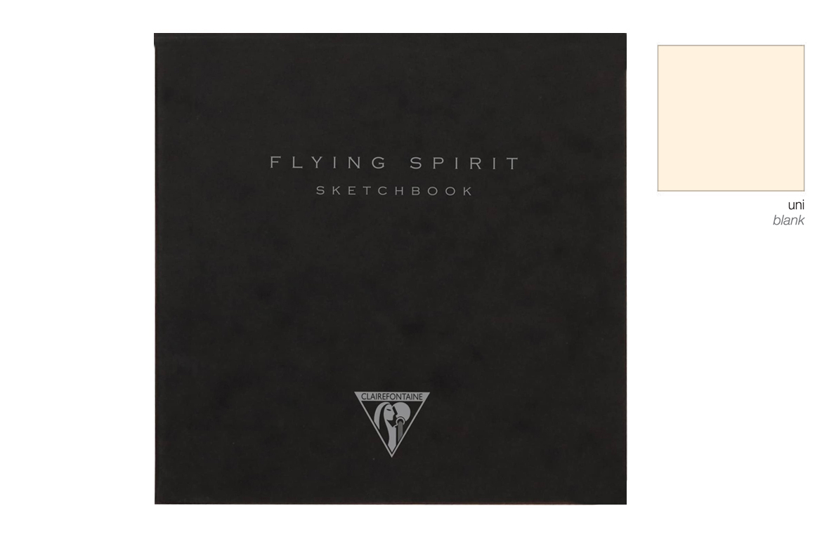 Clairefontaine Flying Spirit - Taccuino formato 288 - 10,5x10,5 cm - Nero