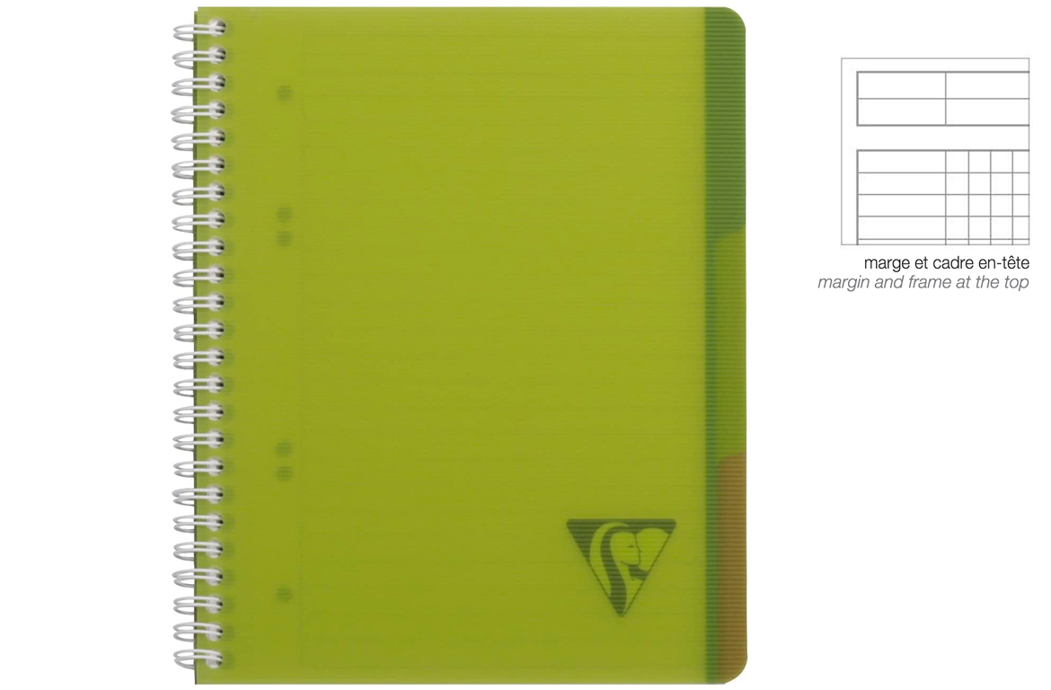 Clairefontaine Linicolor Evolutiv Book - Quaderno a spirale - Qadretto - verde A4+