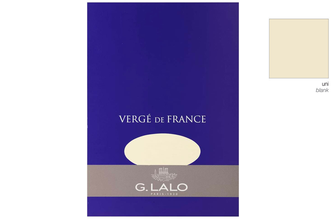 G. Lalo - Blocco Vergé de France - 50 fogli - 100g - Carta colore Avorio