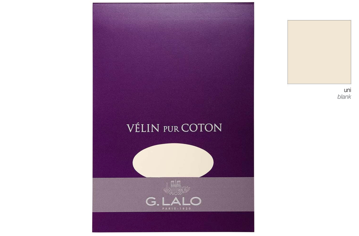 G. Lalo - Velin pur Coton - 40 fogli - 125g - Carta colore Crema