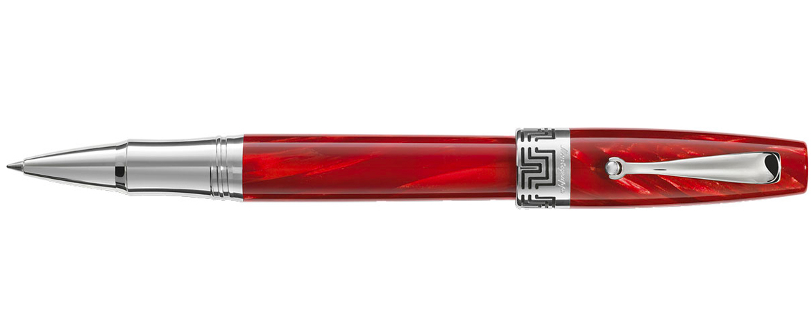 Montegrappa Extra 1930 - Penna Roller - Minuteria in Argento - Rosso