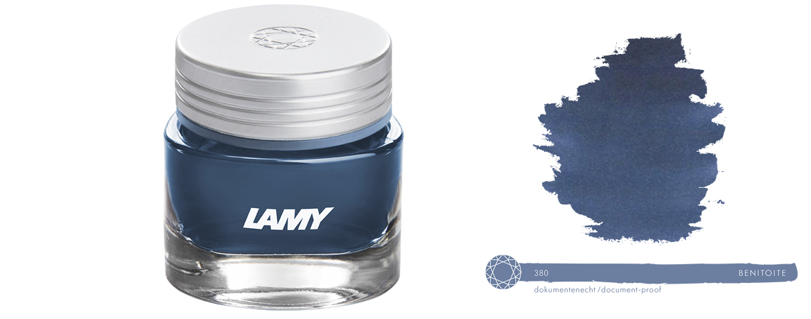 Lamy T 53 Crystal Ink - 30 ml - Boccetta di Inchiostro Stilografico - Benitoite - Blue Black