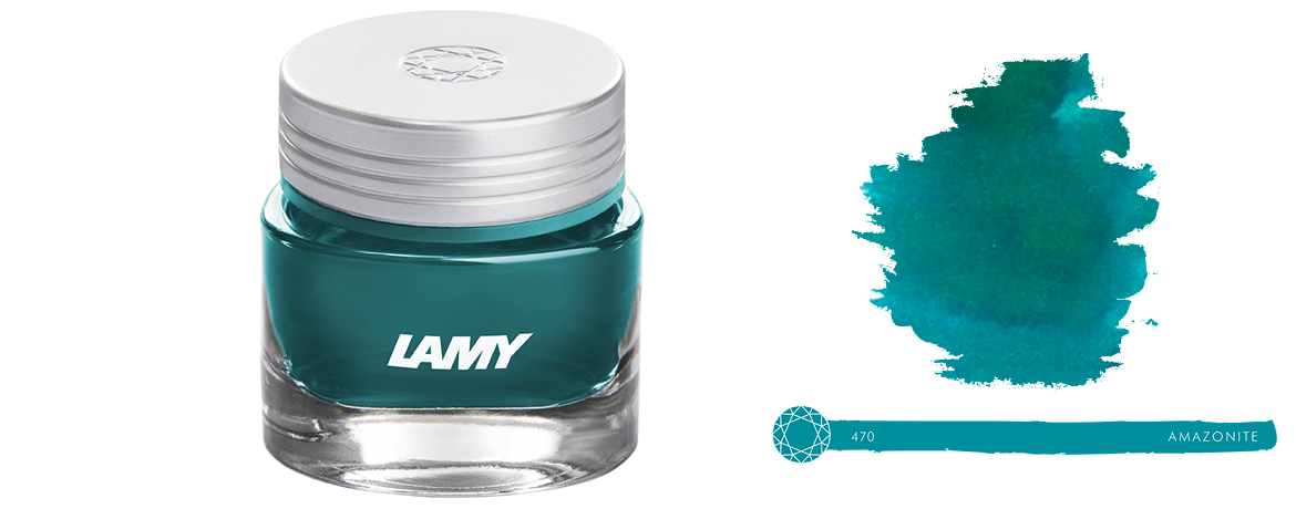 Lamy T 53 Crystal Ink - 30 ml - Boccetta di Inchiostro Stilografico - Amazonite - Ocean Blue