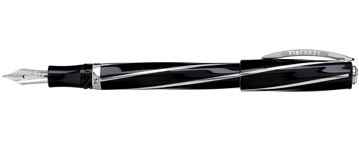 Visconti Divina Elegance - Penna Stilografica - Pennino Oro 18 k - Black