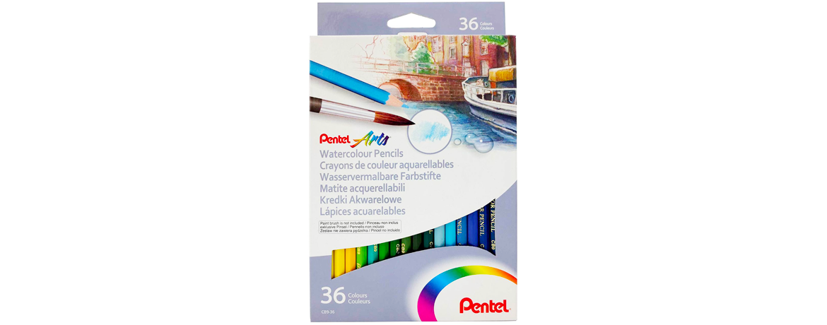 Pentel Water Colours Pencils - Matite Colorate Acquerellabili confezione da 36