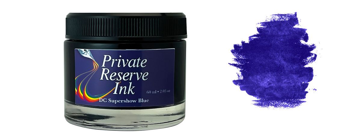 Private Reserve Ink - Flacone di Inchiostro Stilografico 60 ml - DC Supershow Blue