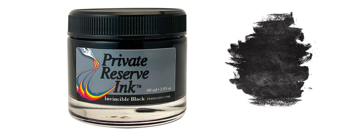 Private Reserve Permanent Ink - Flacone di Inchiostro Stilografico 60 ml - Invincible Black