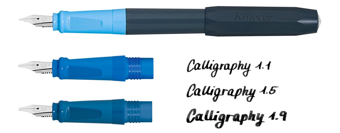 Kaweco Perkeo Calligraphy Set Blue - Penna Calligrafica con tre pennini
