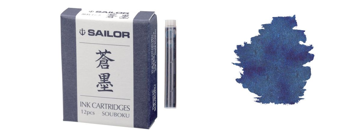 Sailor Pigment Ink Cartucce - Sou-boku - Blu Black Pigmentato