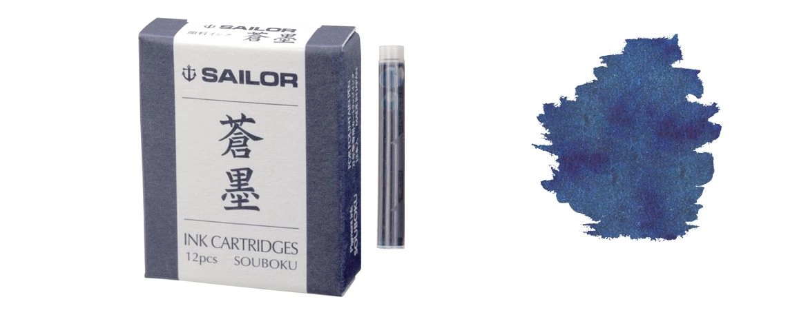 Sailor Pigment Ink Cartucce - Sou-boku - Blu Black Pigmentato