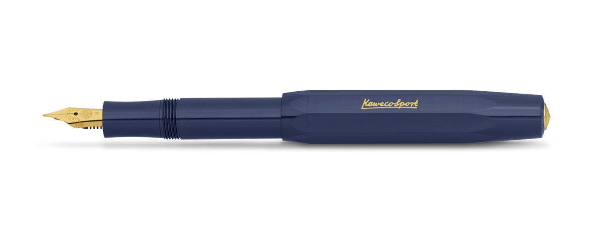 Kaweco Classic Sport - Penna Stilografica tascabile - finiture dorate - Blu