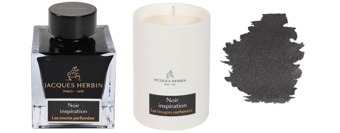 J.Herbin Encres Parfumée - Noir Inspiration - Inchiostro con Candela Profumata