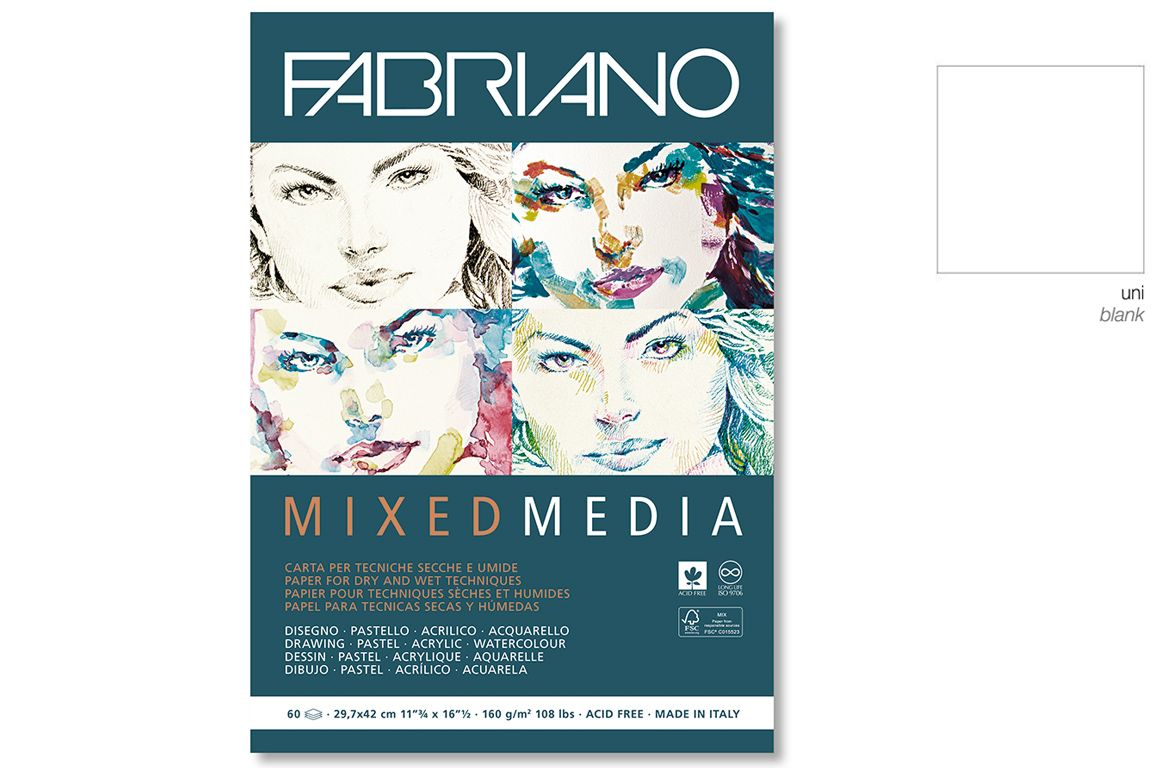 Fabriano Mixed Media - Carta per Tecniche Secche e Umide