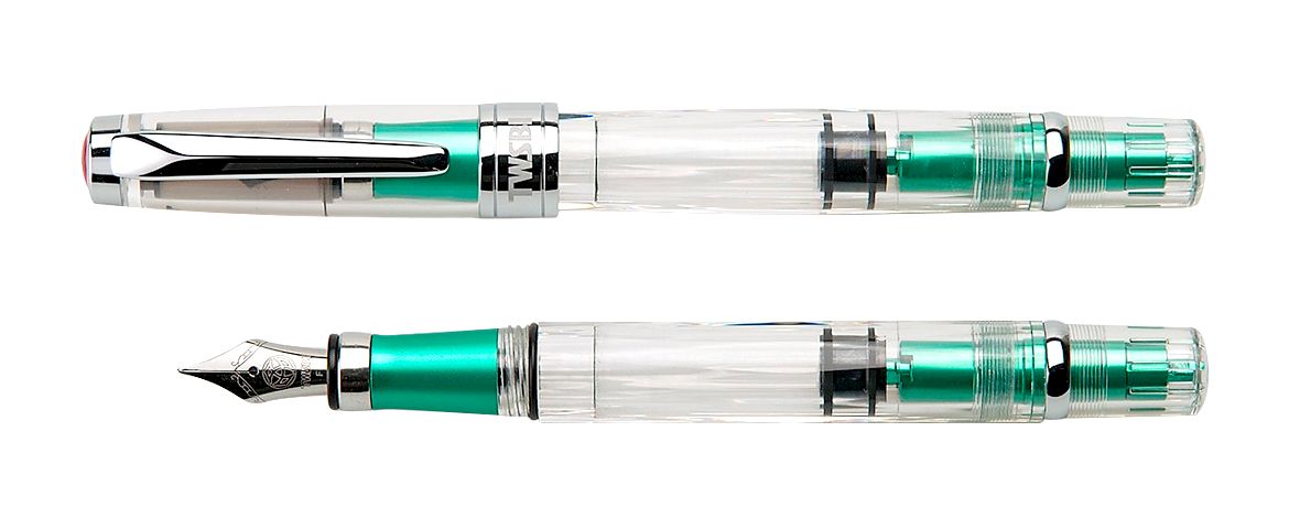 Twsbi Diamond 580 AL Emerald Green - Spenna Stilografica