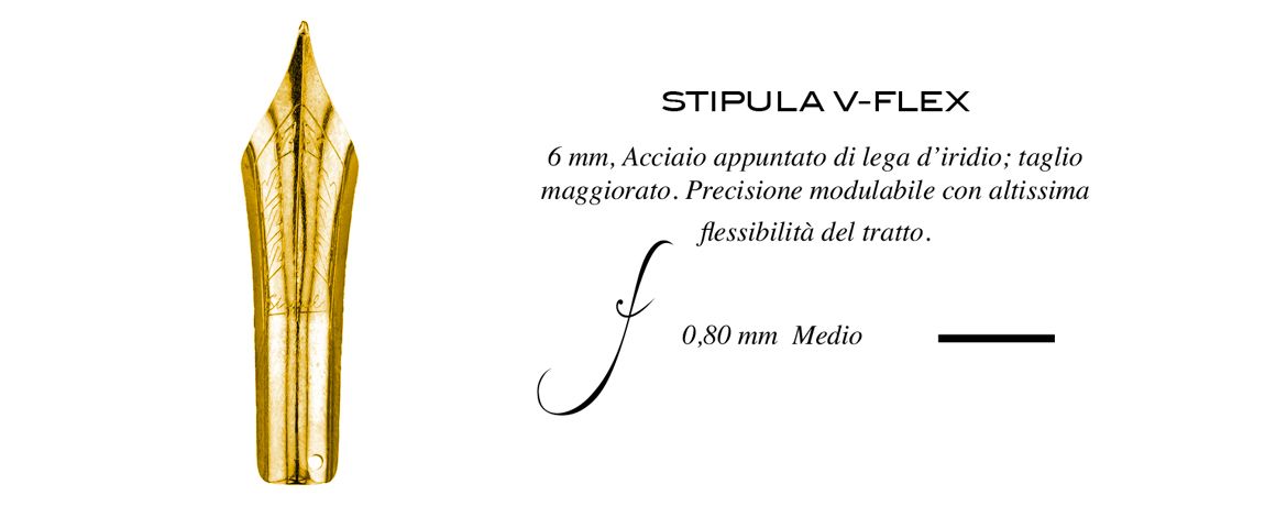 Stipula Pennino V-Flex - Dorato / Rodiato