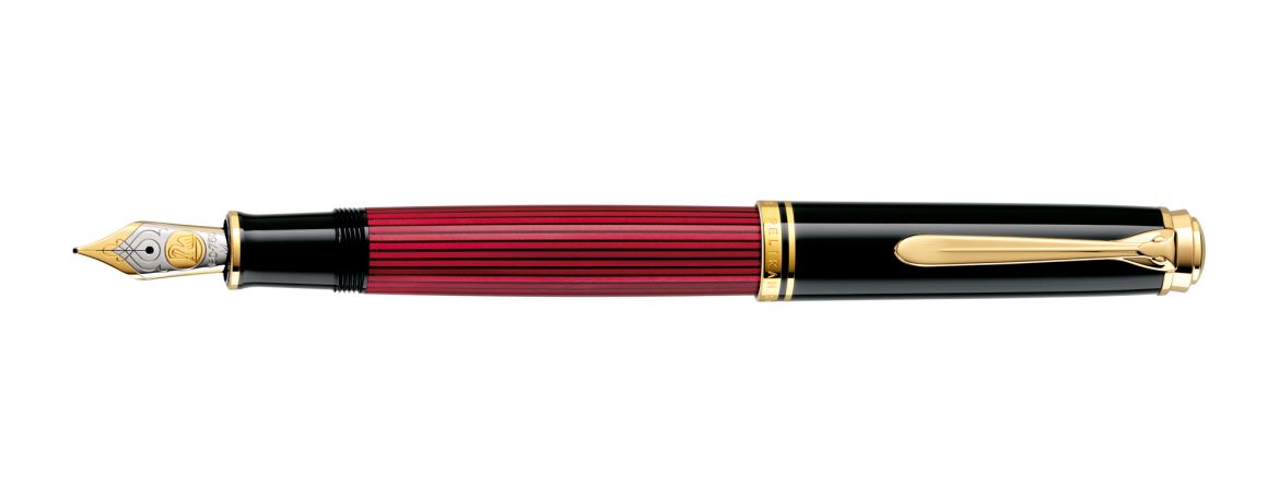Pelikan Souverän M 800 Penna Stilografica Pennino Oro 18Kt - Rosso