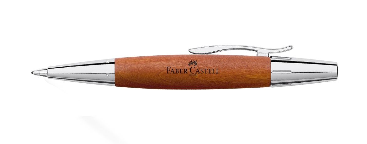 Faber Castell E-Motion Sfera Chrome Wood Legno di Pero Marrone