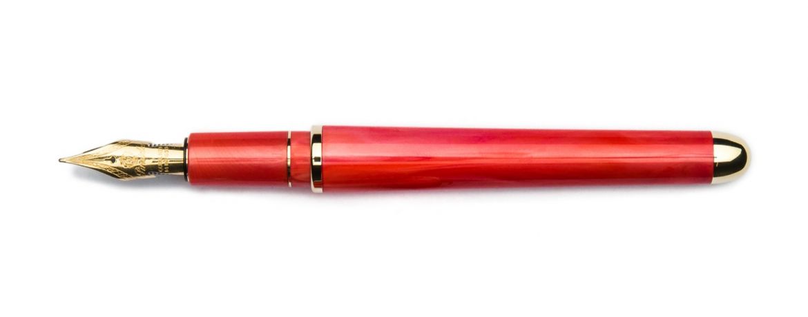 Pineider Avatar De Luxe Gold - Fountain Pen - Devil Red