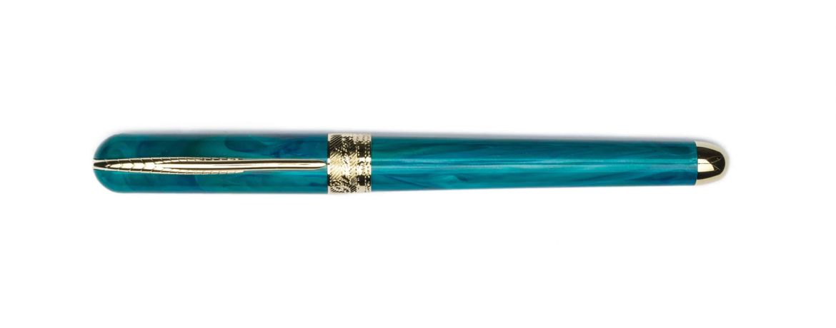 Pineider Avatar De Luxe Gold - Fountain Pen - Abalone Green