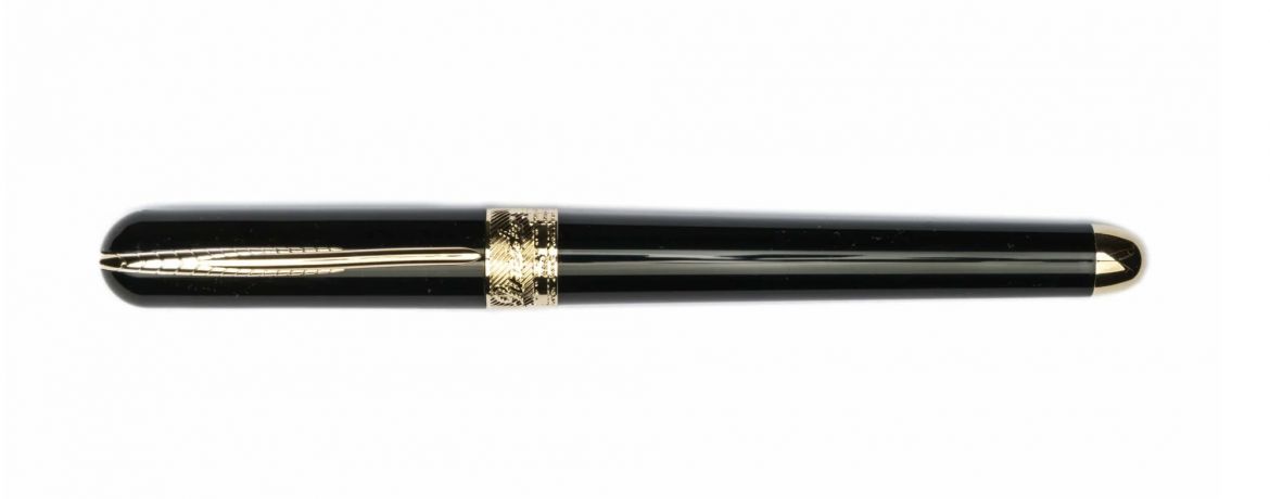 Pineider Avatar De Luxe Gold - Rollerball Pen - Graphene Black