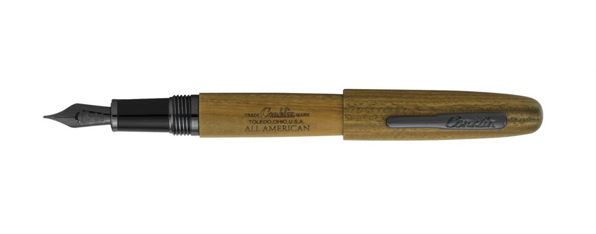 Conklin All American Ebony - Penna stilografica Legno di Ebano - Gunmetal Limited