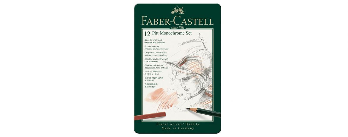Faber Castell Finest Artists' Quality - Set 12 Pieces - Pitt Monochrome Set